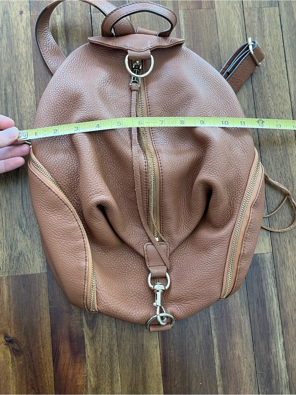 Rebecca Minkoff Julian backpack in brown pebbled leather